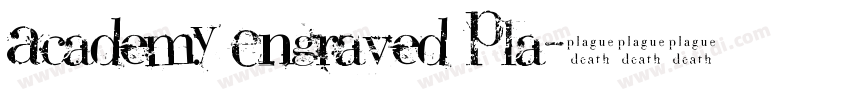 Academy Engraved Pla字体转换